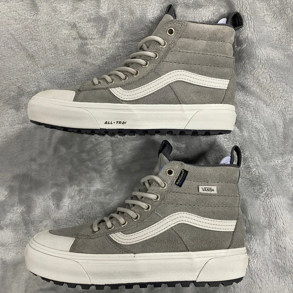 Vans Sk8-Hi Waterproof MTE 2 Boots Mens 5.5 Grey VN000CVTBGF All-Trac Suede
